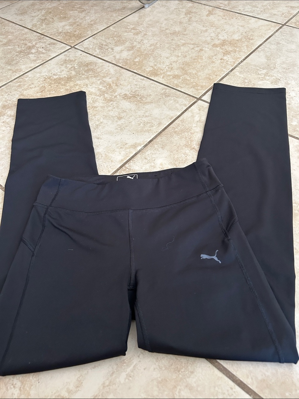 Puma Black Women's Athletic Leggings with Subtle Logo